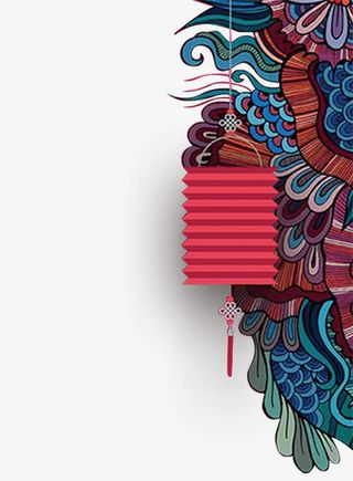 灯笼装饰花纹免抠