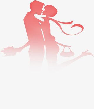 手绘红色钻戒情侣插图免抠