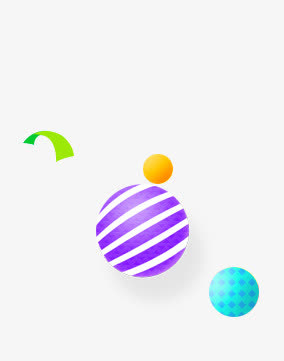 漂浮彩球免抠