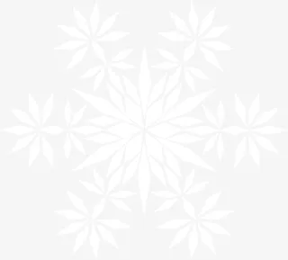 白色几何雪花免抠