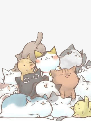 手绘小猫免抠