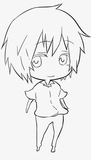 线描人物手绘免抠