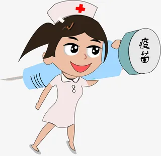 医生打针疫苗插画免抠