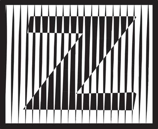 黑白条纹字母免抠