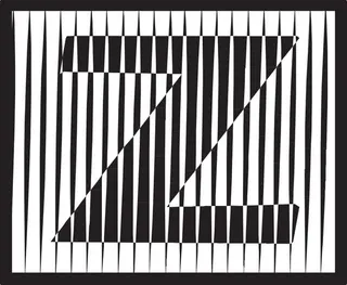 黑白条纹字母免抠