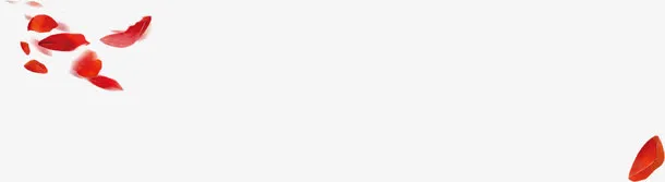 七夕红色花瓣免抠