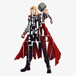 雷神字母效果免抠