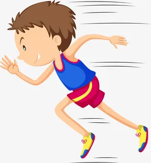 外国学生运动形象矢量免抠