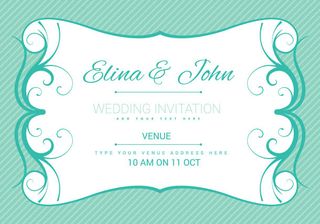 欧式花纹婚礼请柬免抠