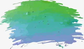 渐变蓝绿色水彩涂鸦背景