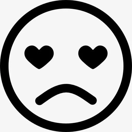 悲伤的爱的表情图标免抠