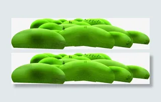 绿色草地招聘海报免抠