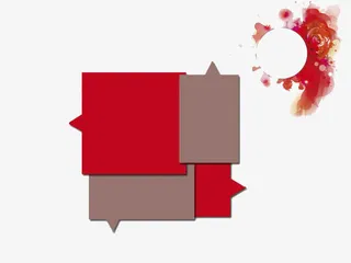 红色水墨ppt模板免抠