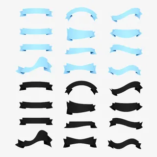 彩带收集免抠