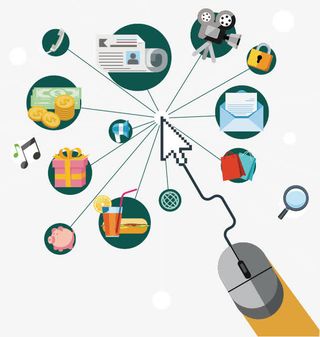 矢量科技互联网元素免抠