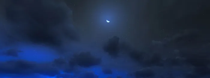 动漫夜空月亮唯美背景banner高清