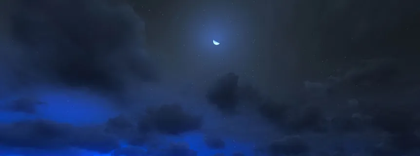 动漫夜空月亮唯美背景banner高清