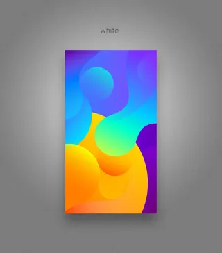 灰色商务背景蓝黄色插画