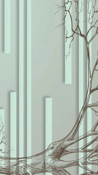 手绘几何白色H5背景高清