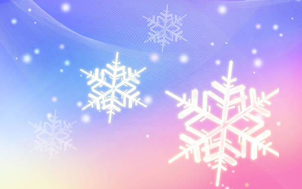 唯美白色雪花创意免抠