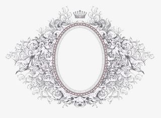 欧式宫廷镜框免抠