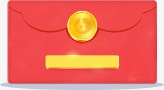 粉色金币红包装饰免抠