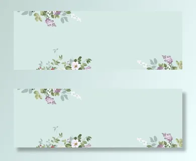 清爽花开似锦海报背景免抠