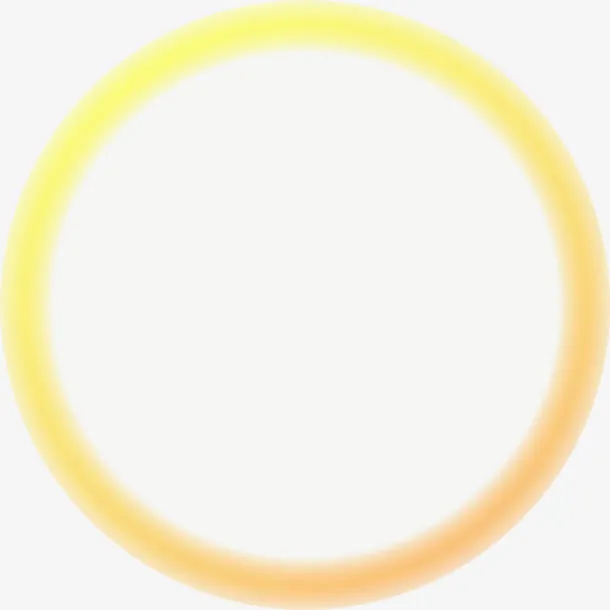 黄色梦幻光圈免抠