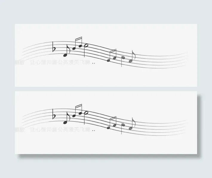 黑色线条音乐音符免抠