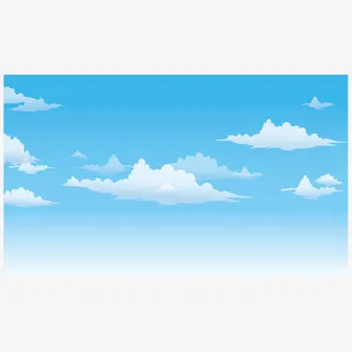 矢量蓝天白云免抠