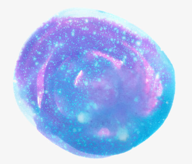 水彩绿蓝粉红色圆圈喷溅图案免抠