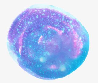 水彩绿蓝粉红色圆圈喷溅图案免抠