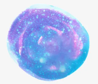 水彩绿蓝粉红色圆圈喷溅图案免抠