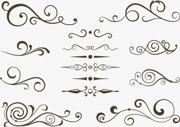 古典花纹矢量素材免抠