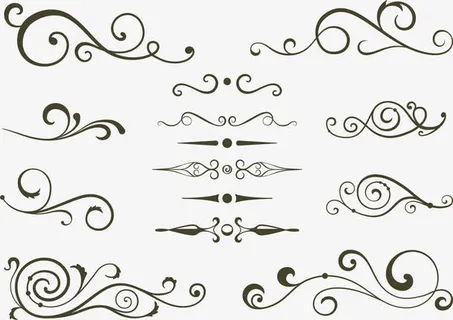 古典花纹矢量素材免抠