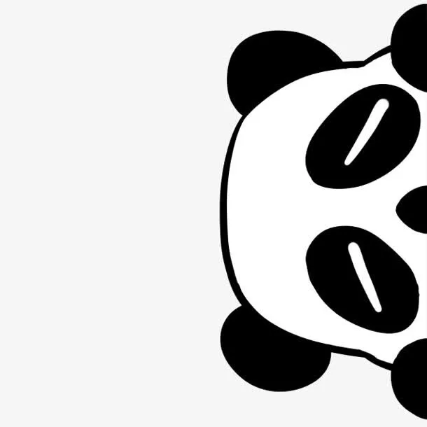 右边爬出来的熊猫脸免抠