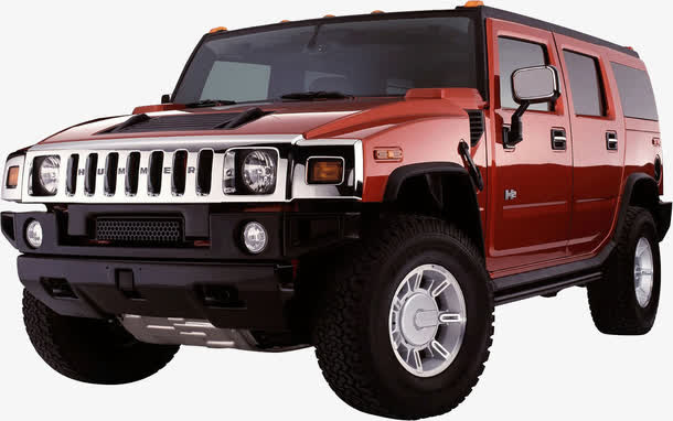 红色Hummer免抠