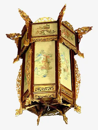 水墨风高档次宫灯免抠