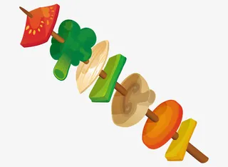 美味的串串卡通图免抠