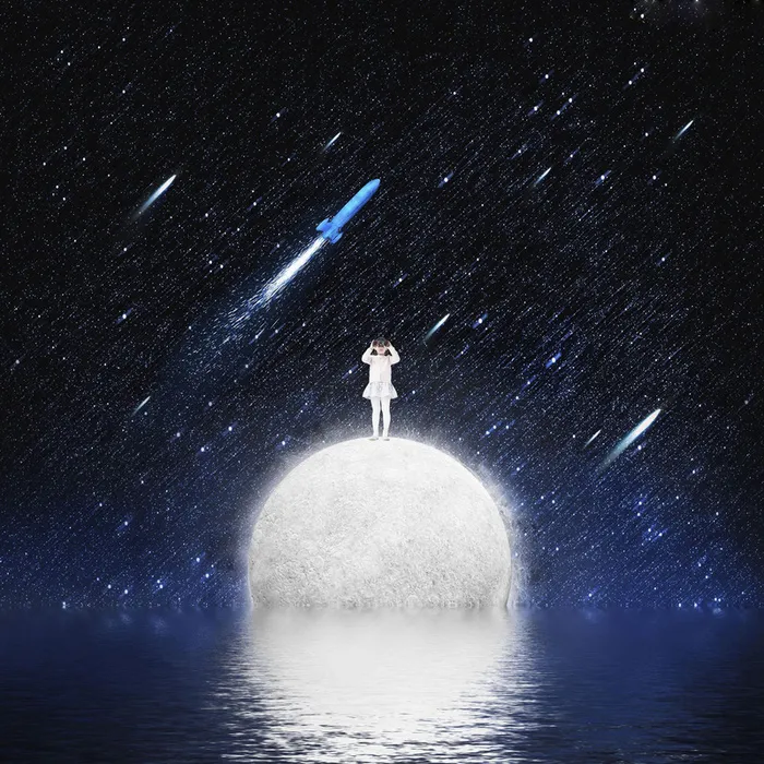 手绘星空背景印刷背景高清