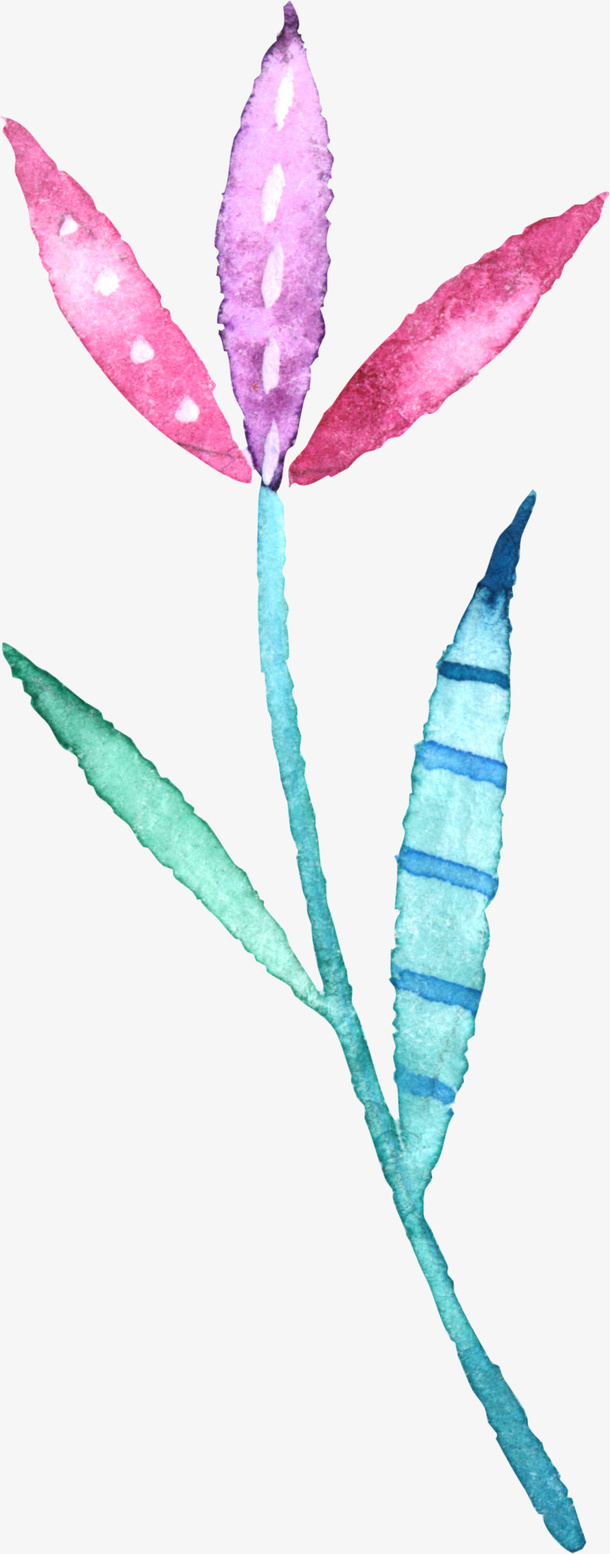 油彩花卉设计素材免抠