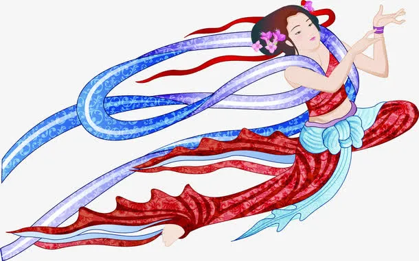 嫦娥奔月中国风仙女免抠