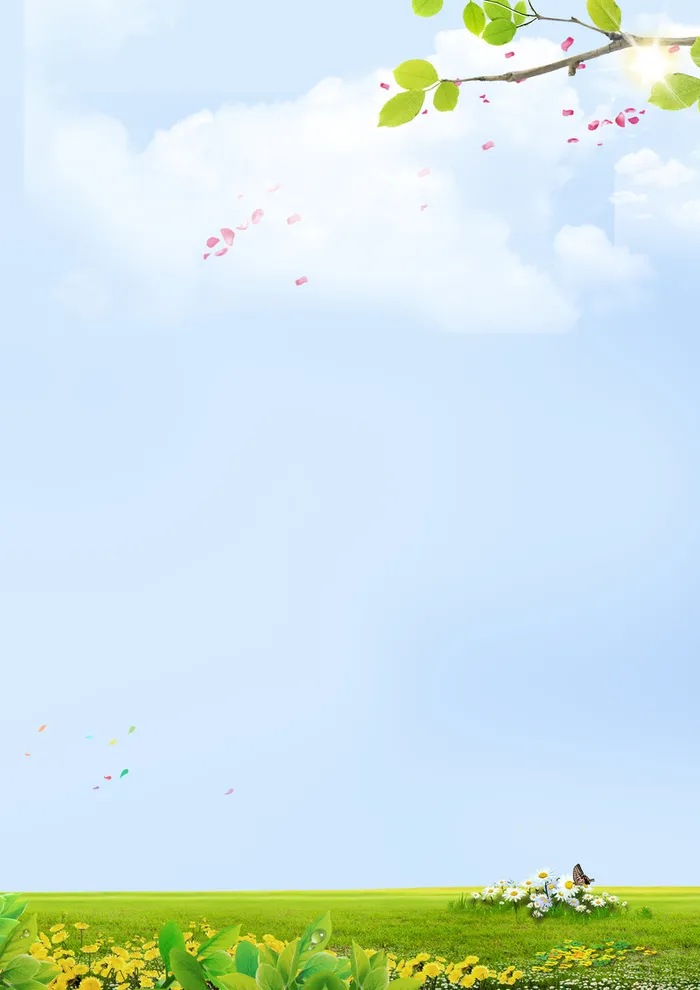 浅蓝色天空白云背景素材高清文艺清新背景