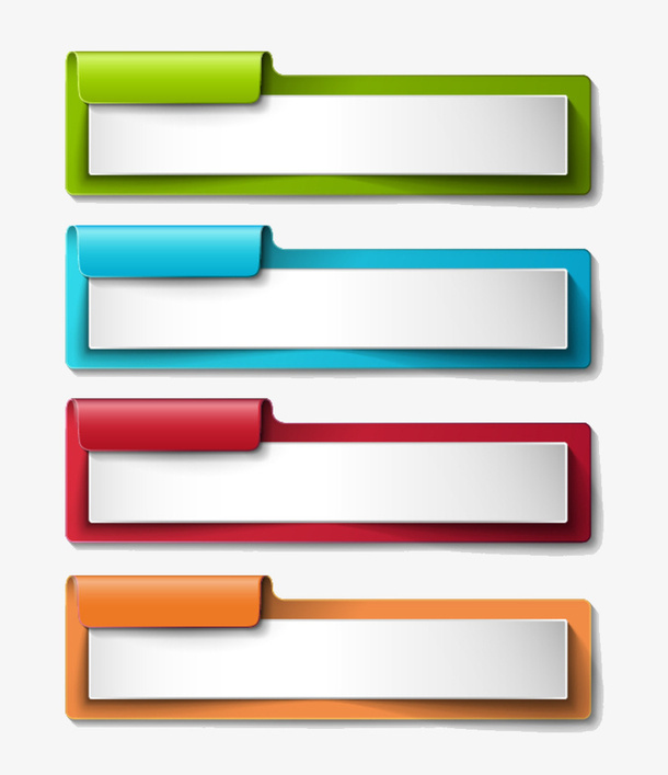 多彩样式新闻网站标题框矢量装饰免抠