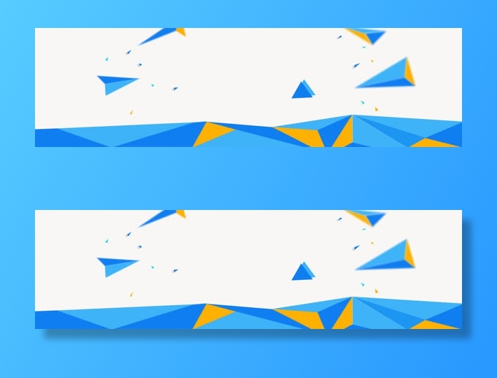 蓝色科技banner免抠
