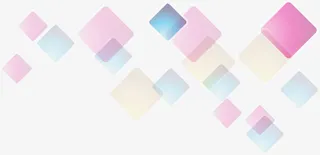 漂浮多彩色块免抠