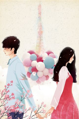 粉色浪漫七夕花瓣背景高清