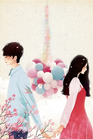 粉色浪漫七夕花瓣背景高清