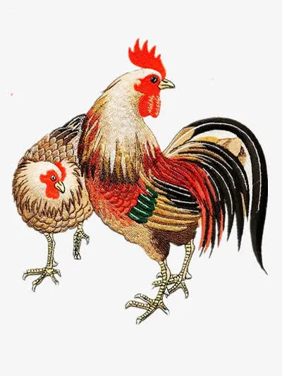 公鸡刺绣免抠