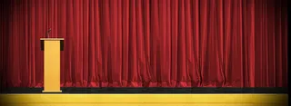 红色幕布讲台背景高清